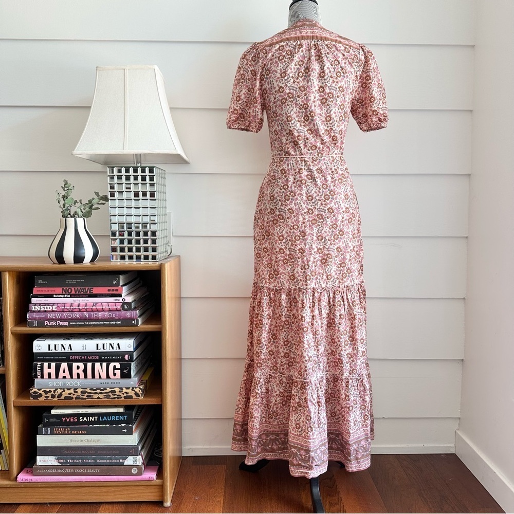 Faherty Orinda Maxi Dress in Earth Block Floral Print size XS - Picture 5 of 8